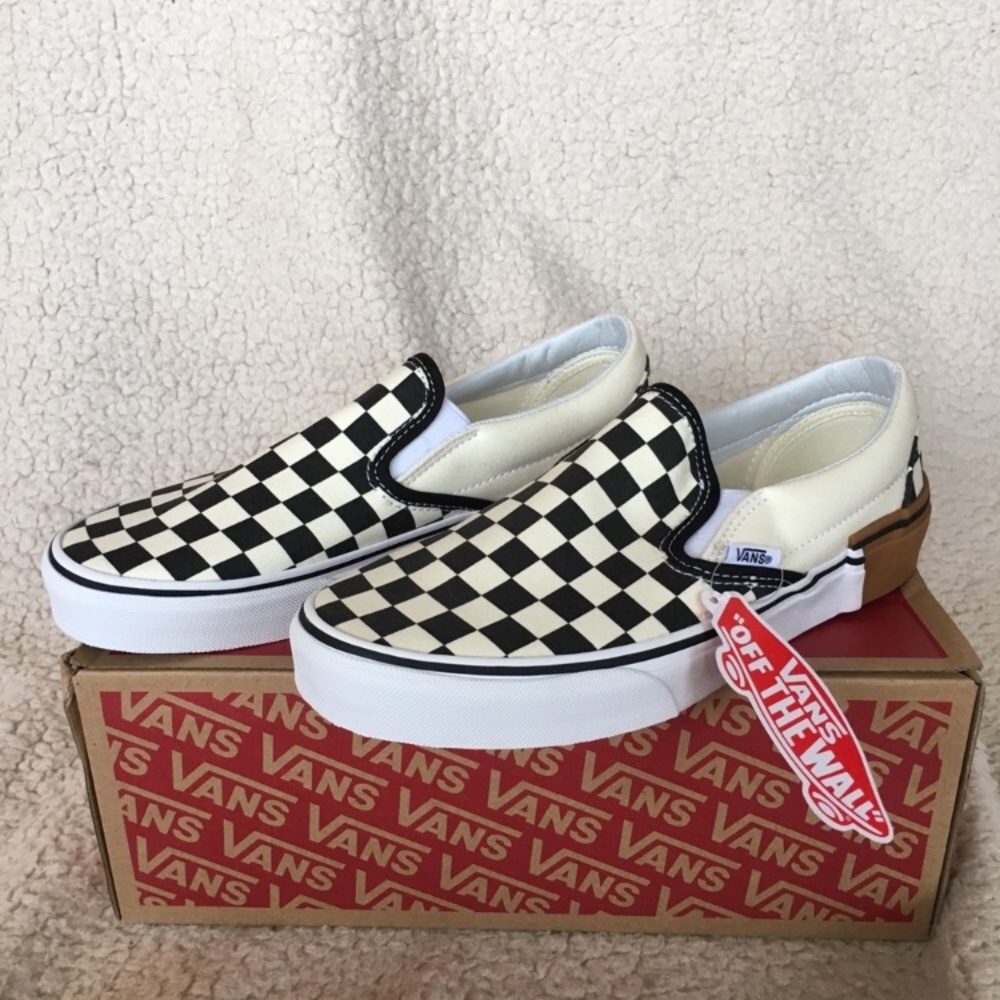 NWT Vans Checkerboard Slip On Sneakers W 7, M 5.5 - Picture 7 of 8